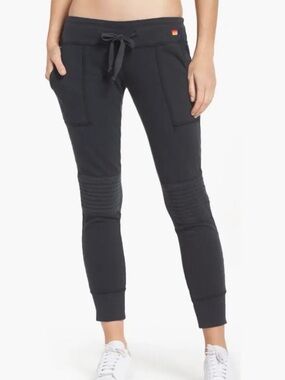 Aviator Nation Charcoal Moto Jogger Sweatpants - Drawstring Waist
